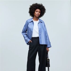 Madewell Laminated Short Trench Coat